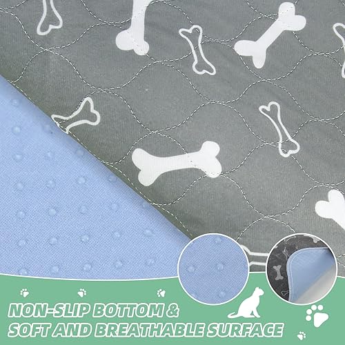 Miniatura 3 de Almohadillas lavables para orina de perros, paquete de 2 almohadillas grandes de 36 x 40 pulgadas, lavables, impermeables, reutilizables, de