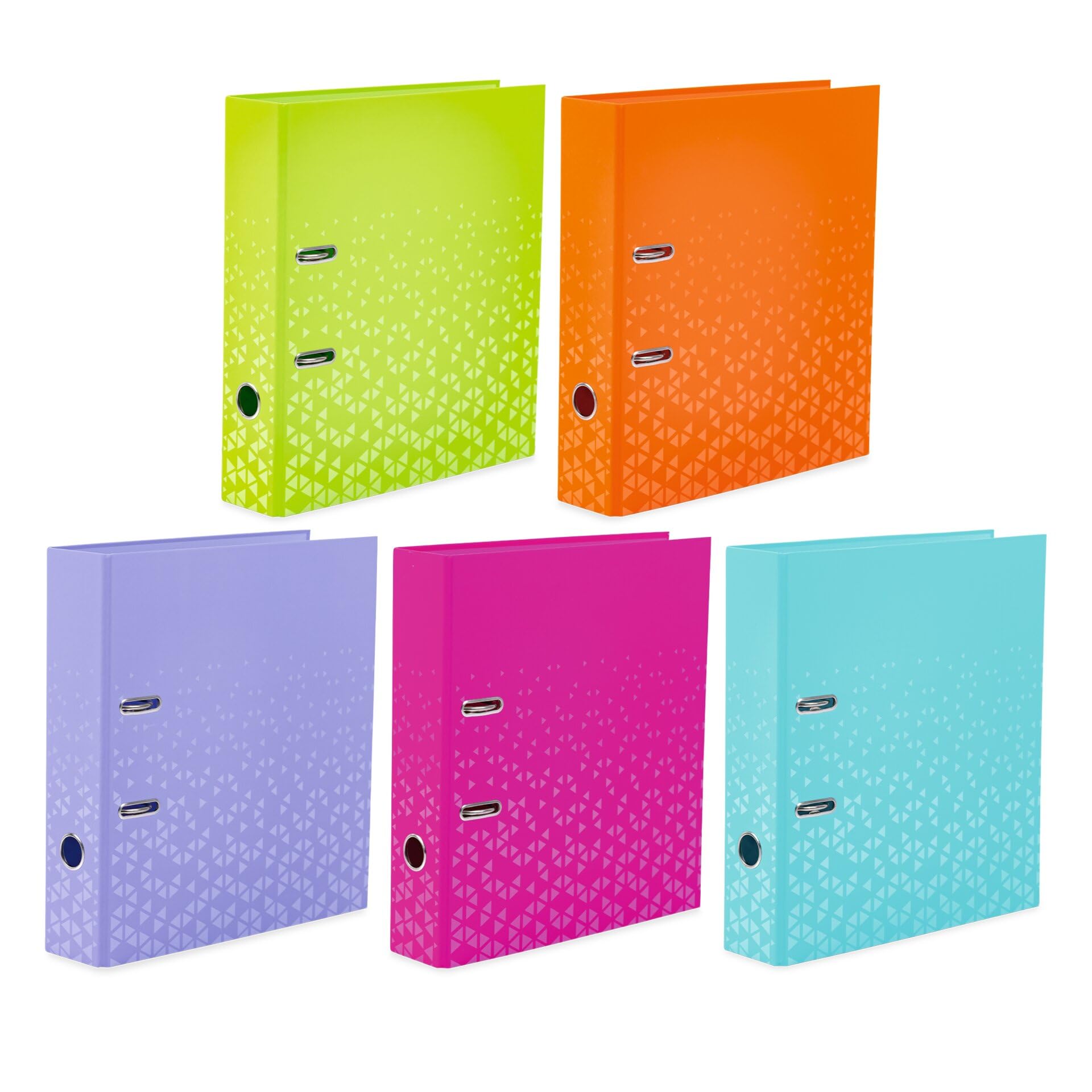 HERMA A4 Lever Arch File Assortment, Pack of 5, 70mm Spine, Heavy Duty Folder with Pattern Motif, Glossy Finish & Inner Print, Kids Ring Binder, Archiving Folder & Storage File Organizer — image 1