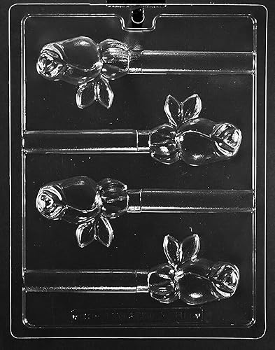 Moldes de chocolate Molde de pretzel de rosa, moldes de caramelo de chocolate, flores, rosas, galletas, dulces, moldes de plástico