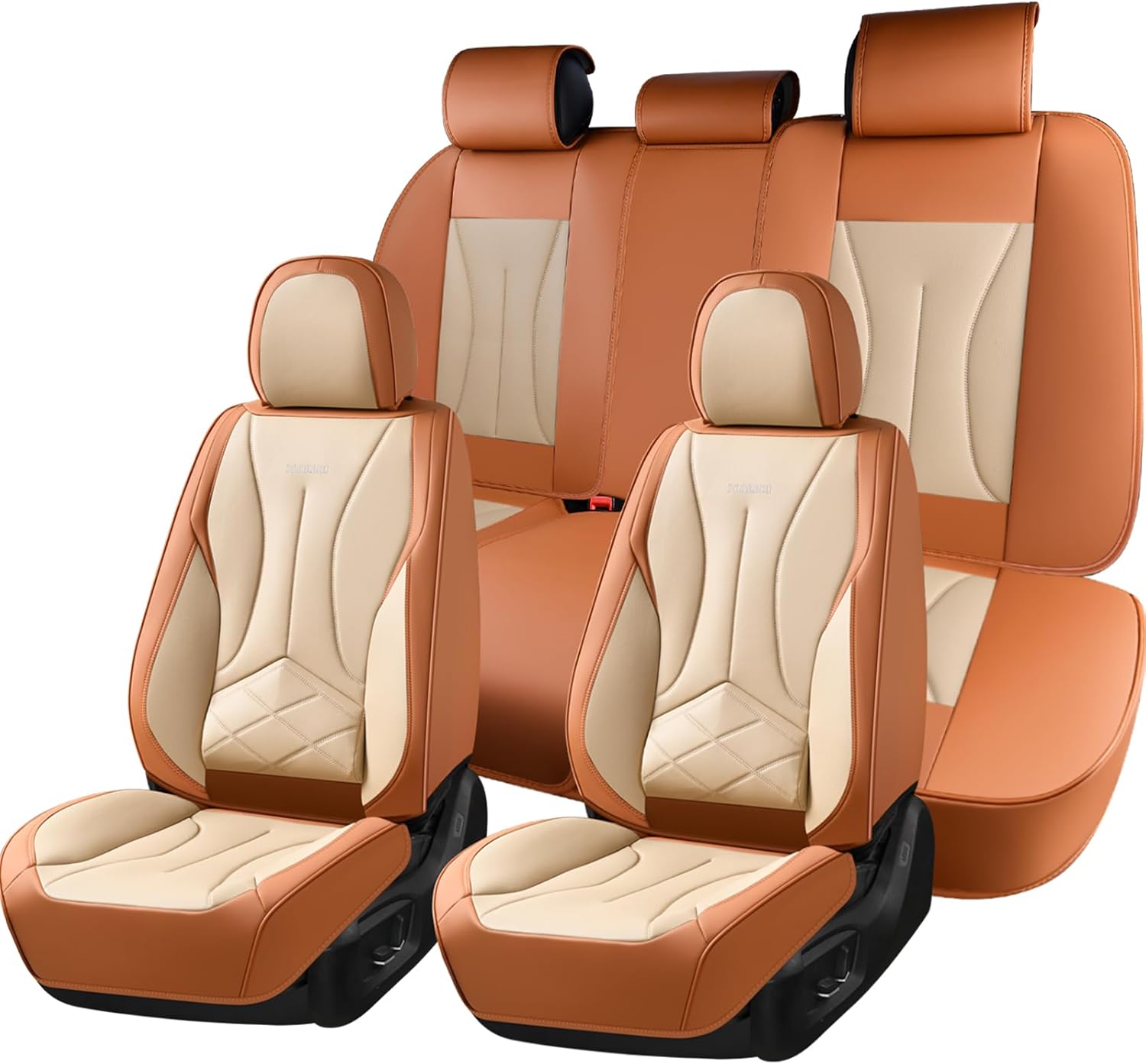 FLORICH Car Seat Covers Full Set, Leather Seat Covers for Cars, Waterproof Car Seat Protectors 5 Seats, Front and Rear Seat Covers for Cars, Automotive Seat Protector Fit for Most Car SUV Truck