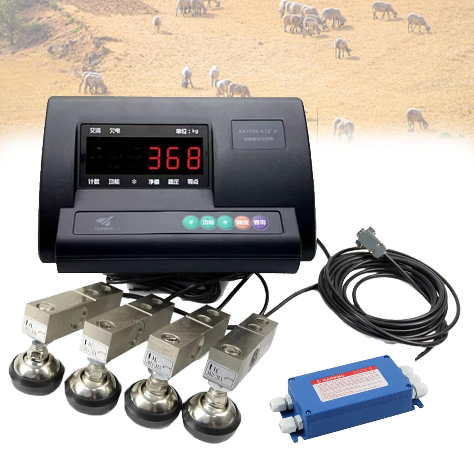 Kit balance bétail haute précision 4 capteurs pour pesée bovins