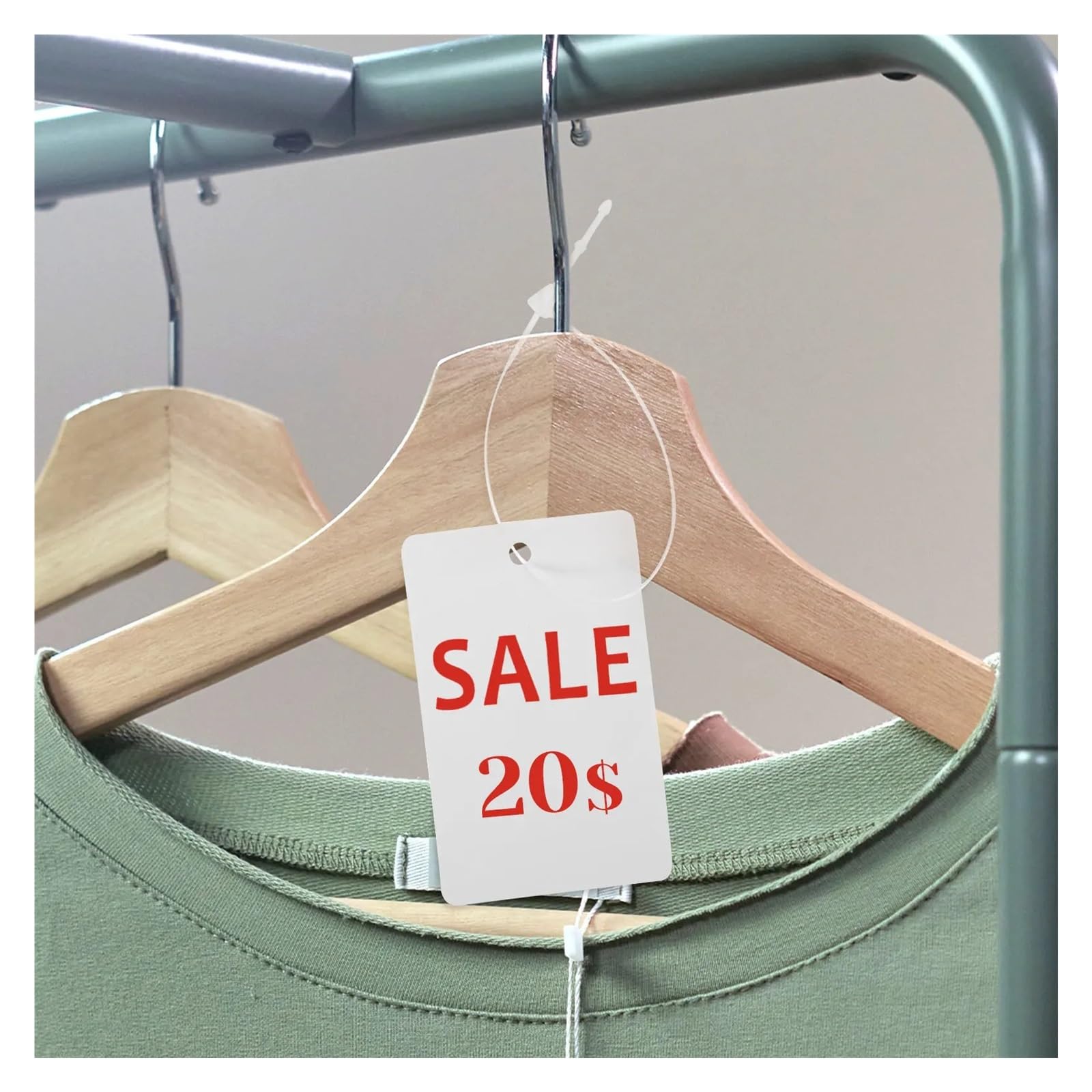 Lot de 1000 étiquettes de prix vierges en plastique avec ficelle pour vêtements, vente au détail, étiquettes résistantes à l'usure, faciles à afficher