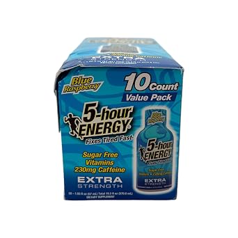 5 Hour Energy, Shots - Extra Strength Blue Raspberry, 1.93 Fl Oz, 10 Count
