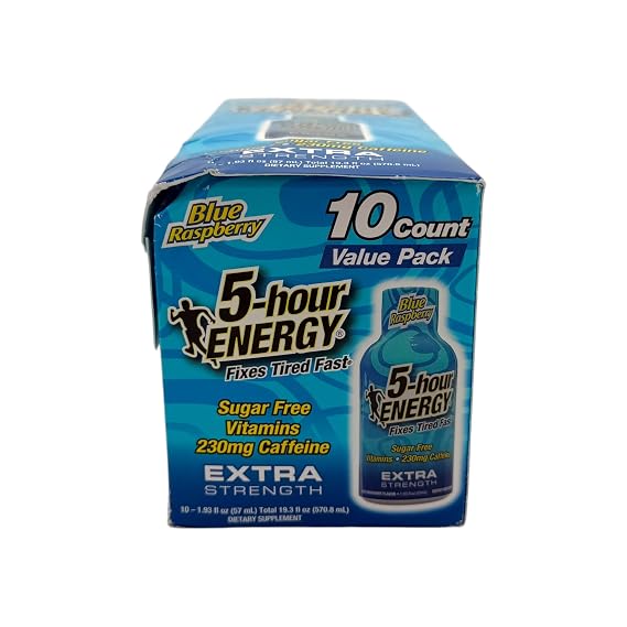 5 Hour Energy, Shots - Extra Strength Blue Raspberry, 1.93 Fl Oz, 10 Count