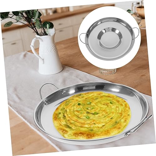 Miniatura 4 de GOOHOCHY Sartén de acero inoxidable antiadherente sartén de hierro fundido para pizza Comal Para Tacos antiadherente Grill Sartén Comal Convexo