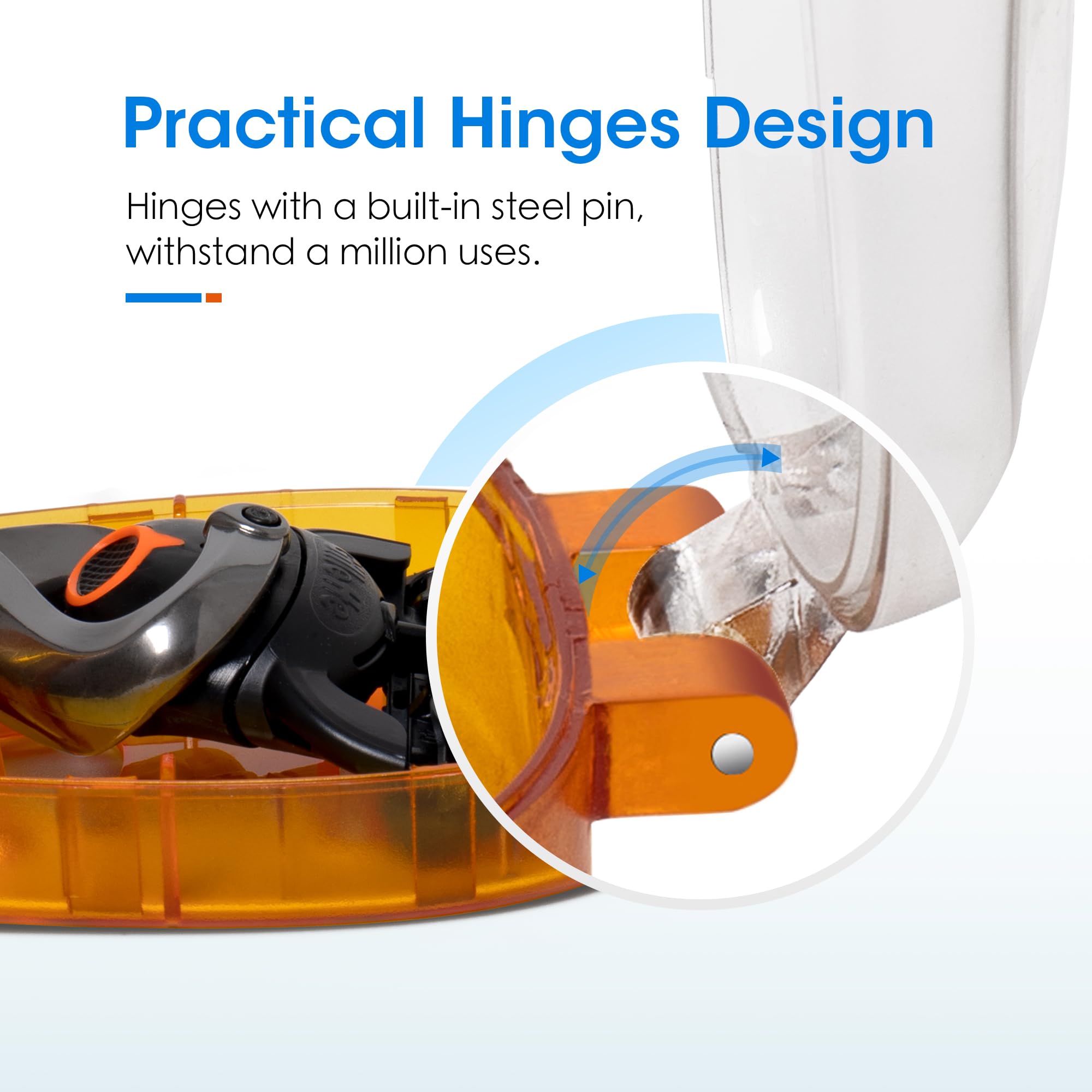 Nincha Manual Razor Travel Case Portable Plastic Manual Razor Trimmer Protector Orange - Image 4