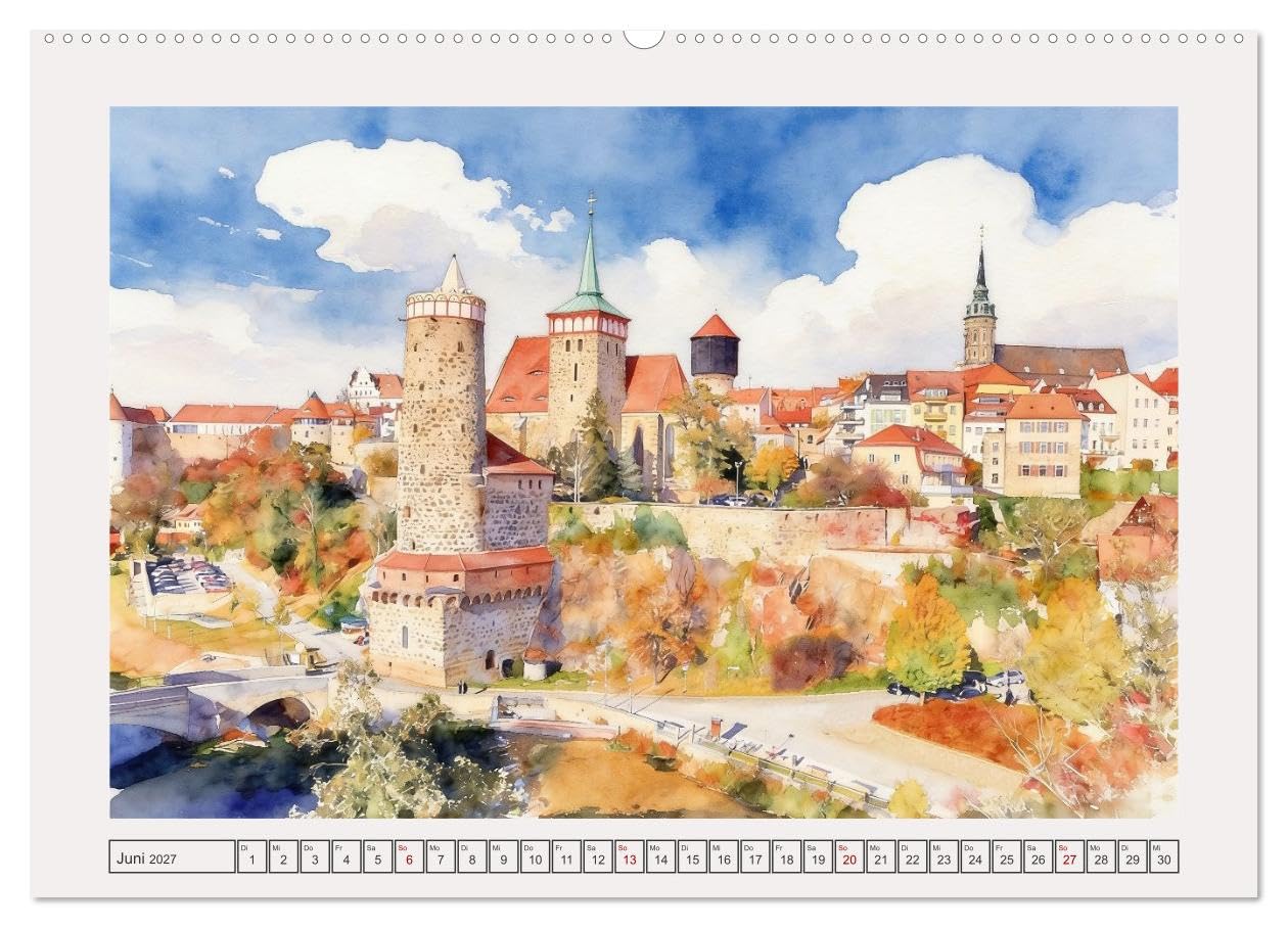 CALVENDO · Die schönsten Städte in Sachsen (Kalender 2027) | DIN A2 Querformat · Premium-Wandkalender · Flair vergangener Jahrhunderte