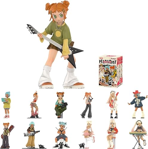 POP MART Peach Riot Rise Up Series Figures, juguetes misteriosos de diseño aleatorio para el hogar moderno, decoración de Navidad, Halloween para