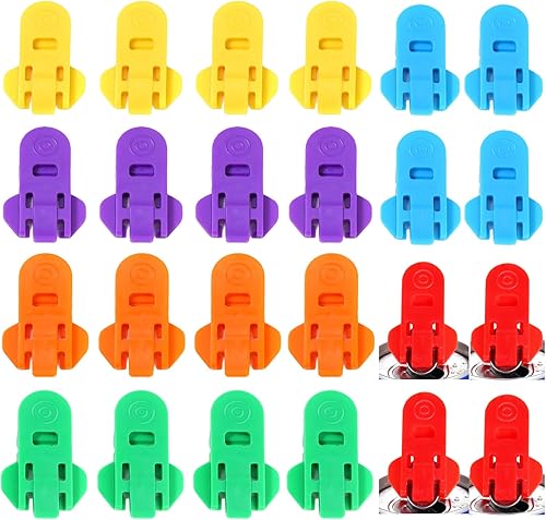 Miniatura 7 de Abrelatas manual fácil, paquete de 6 abridores de latas de cerveza de soda colorida y protector de latas de bebidas, escudos de plástico de alta