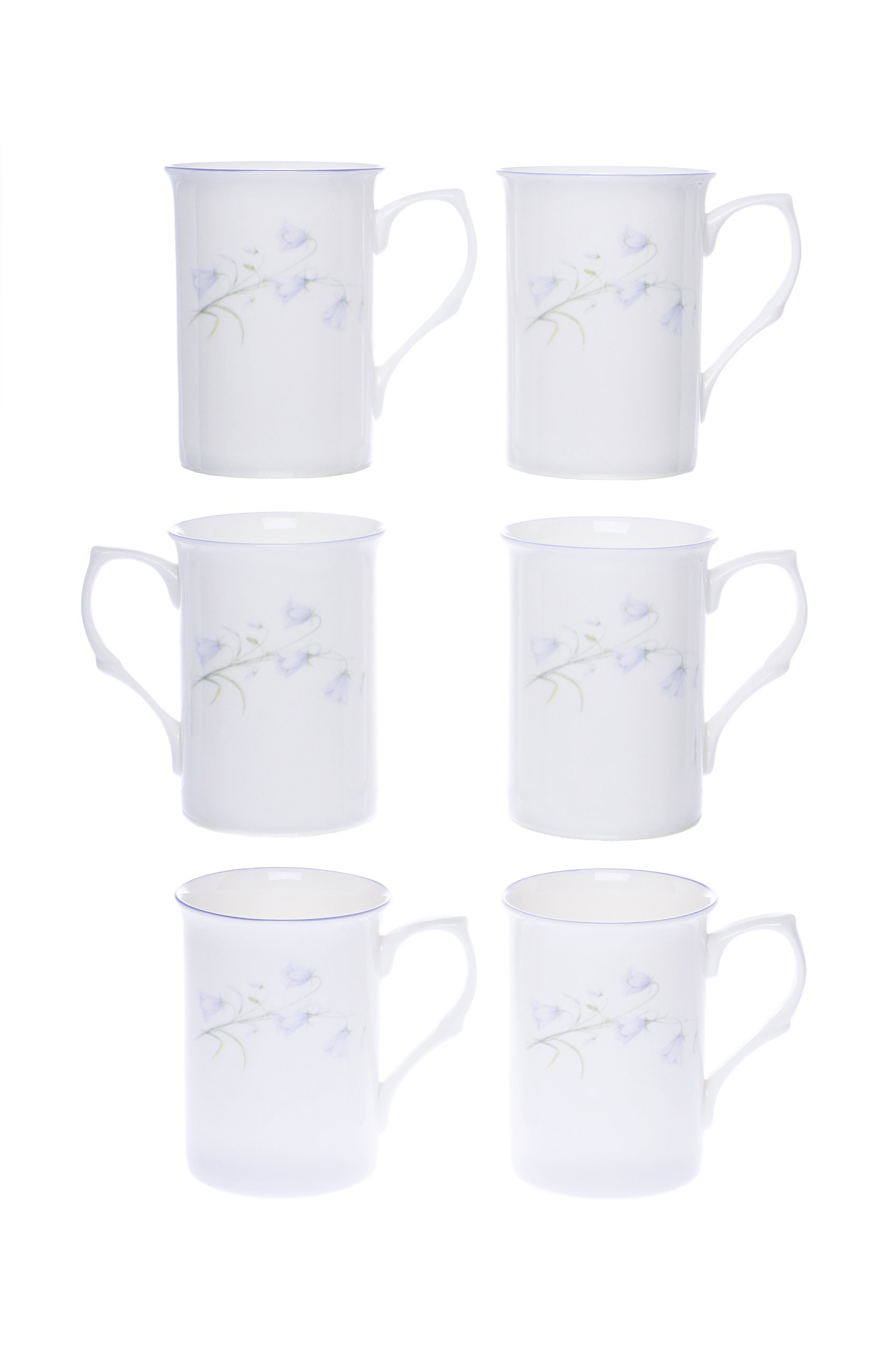 Kirsty Jayne China (Item 2U) - 10Fl Oz Bone China Bluebell Beakers, Mugs- Gift Boxed