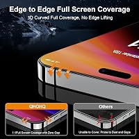 QHOHQ iPhone 16 Pro Max Edzett Üveg Képernyővédő Fólia Kamerával, Katonai Szabvány Védelem, Teljes Képernyős, 9H+ Keménység, Ujjlenyomatment 3