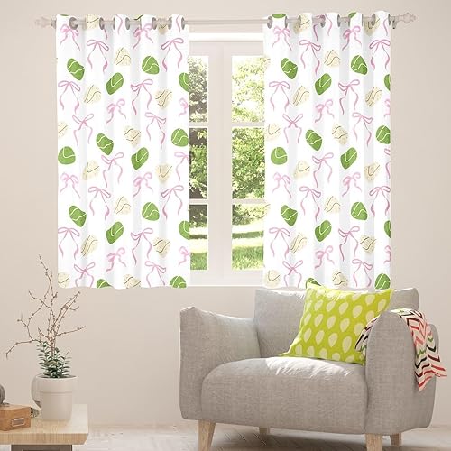 Miniatura 17 de Erosebridal Cortinas opacas de moda de los años 90, 30 % a 50 % para dormitorio, cortina de ventana con cinta de radio retro, tratamientos de Negro