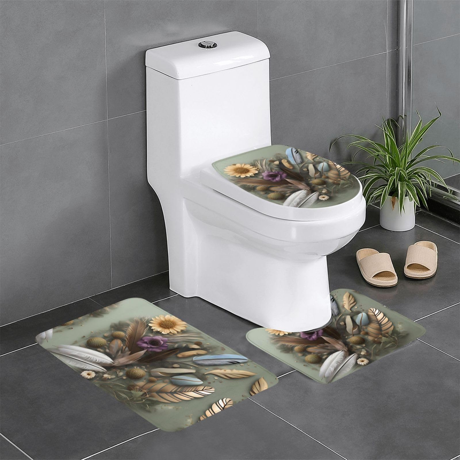 Tapis de salle de bain antidérapants pour éviter les glissades aux WC