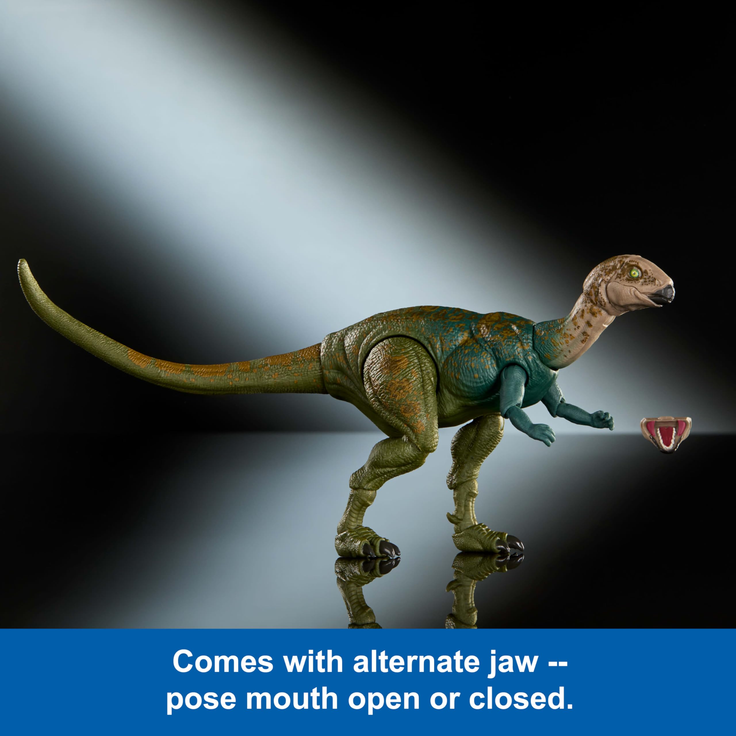 Mattel Jurassic World Kolekcja Hammonda Dryosaurus Figurka | Kolekcjonerska figurka premium z realistycznymi oczami, 17 punktami ruchu i wymienną szczęką, JKM92