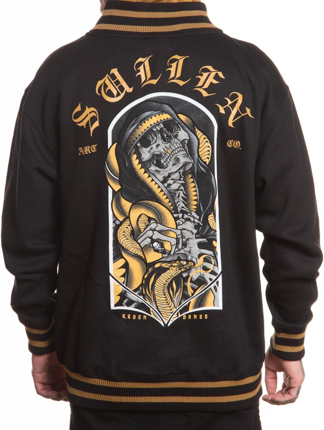 Sullen Men's Ruben Banez Tattoo Lifestyle Graphic Long Sleeve Zip Up Hooded Fleece Sweatshirt - Image 2