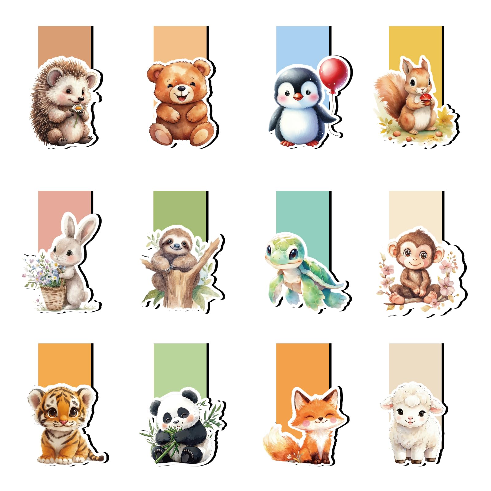 Magnetische Lesezeichen, Geschenke zur Einschulung Tiere Magnetlesezeichen Kinder, Schultüte Füllung für Junge Mädchen, Kleine Geschenke für Schüler Buchliebhaber