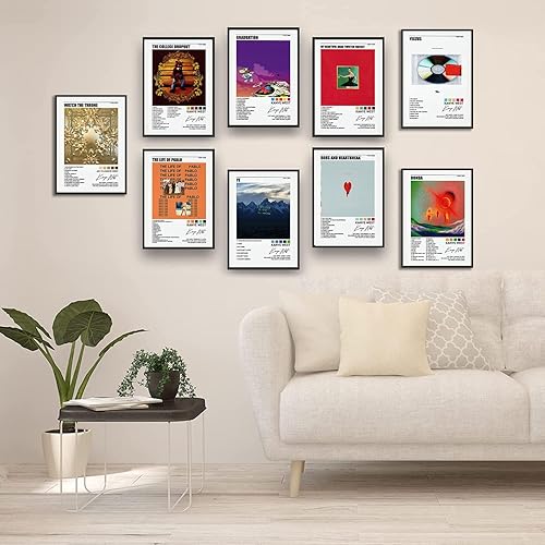 Kanye West - Póster de álbum de graduación, póster de Ye Music para habitación, lienzo estético, arte de pared, decoración de dormitorio, 8 x 10