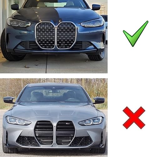 Miniatura 2 de iJDMTOY Exact Fit - Juego de 3 piezas icónicas de rejilla Tri-Accent compatibles con 2021 en adelante G22G23 4 Series 420i 430i 440i con rejilla