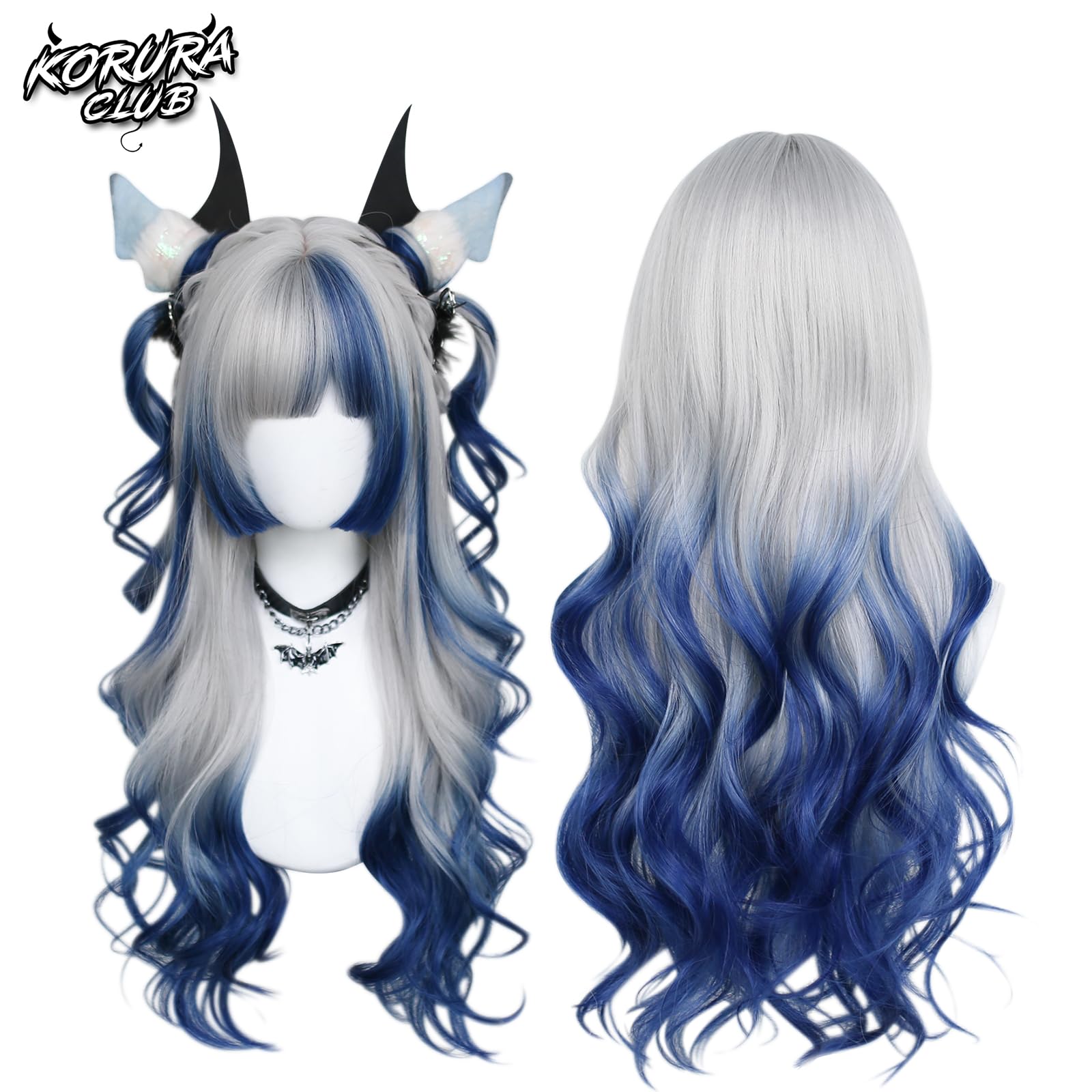 gradient Wigs cosplay Wig pink and lolita wigs anime wig halloween Wigs for women (No accessories included) ()