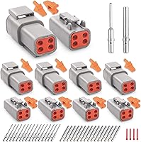 Vista 12 de JRready Deutsch DTM - Juego de 4 conectores de 3 pines, conectores de cable eléctrico impermeables con tamaño 20 contactos sólidos 20-22AWG