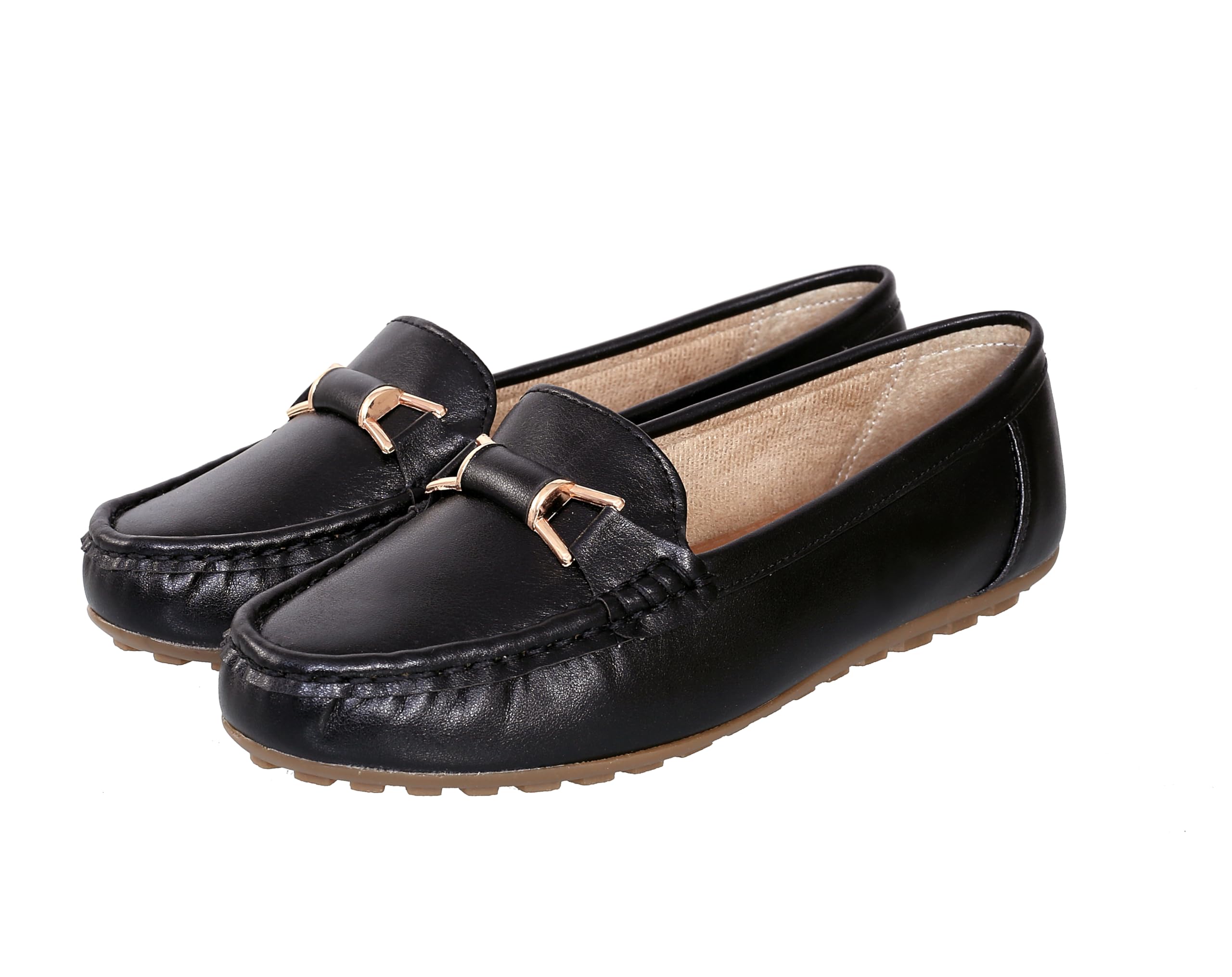 Women’s Elegant Ballet Flats with Metal Accent | Soft Comfort Slip-On Shoes | Lightweight Everyday Footwear | Flexible Grip Sole | Office, Casual & Work Wear-image-34