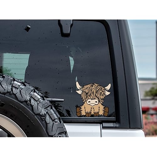 Highland Cow Sticker, Car Decal, Bumper Sticker, Laptop Sticker, Sticker, 4.5 inches