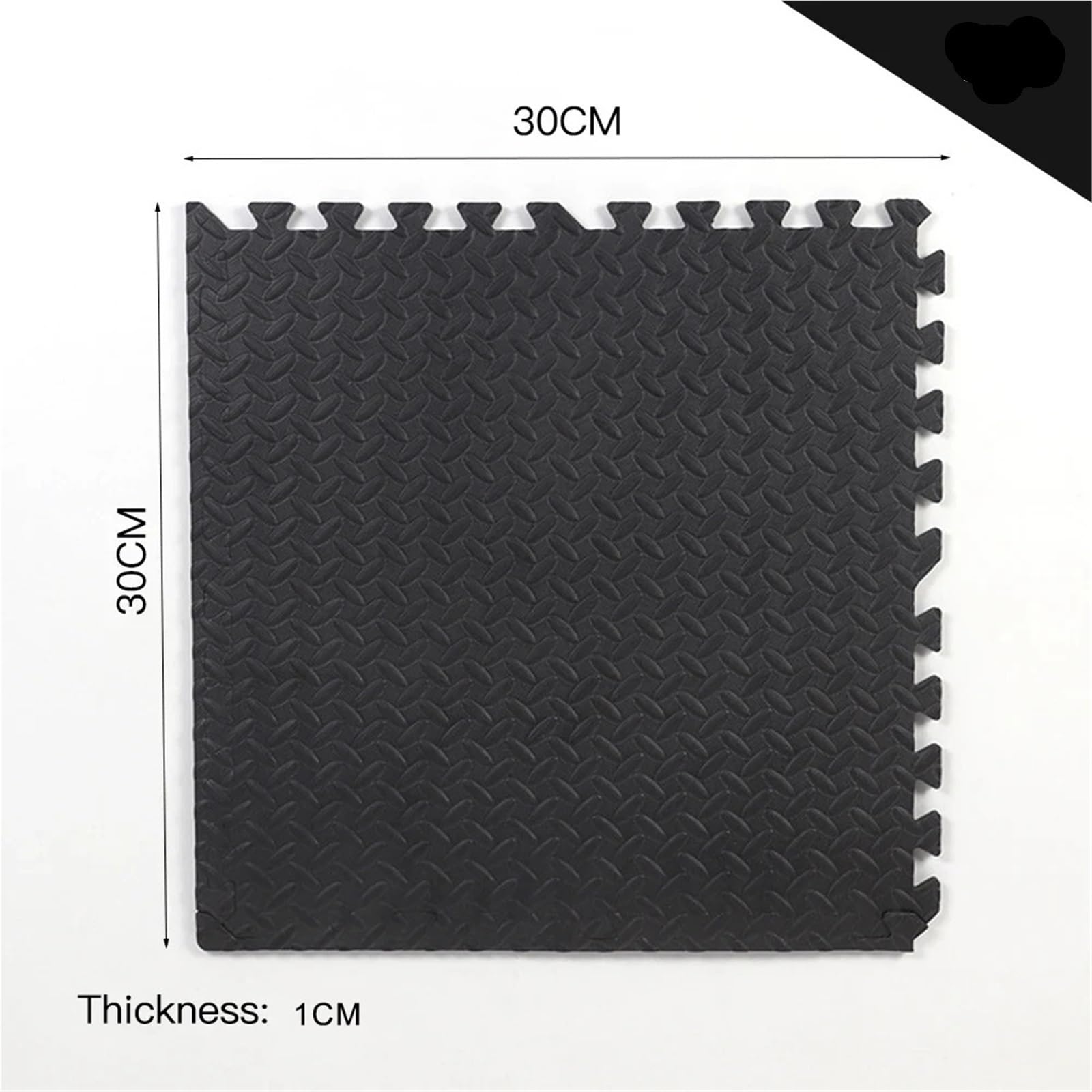 Esterilla Fitness Puzzle Eva Foam Mat Home Gym Puzzle Exercise Yoga Mats Play Interlocking Gym Floor Mat for Home Workout(Black)