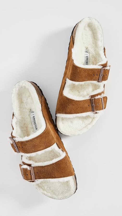 Amazon.com: Birkenstock 1001128136 Arizona Shearling Mink/Be