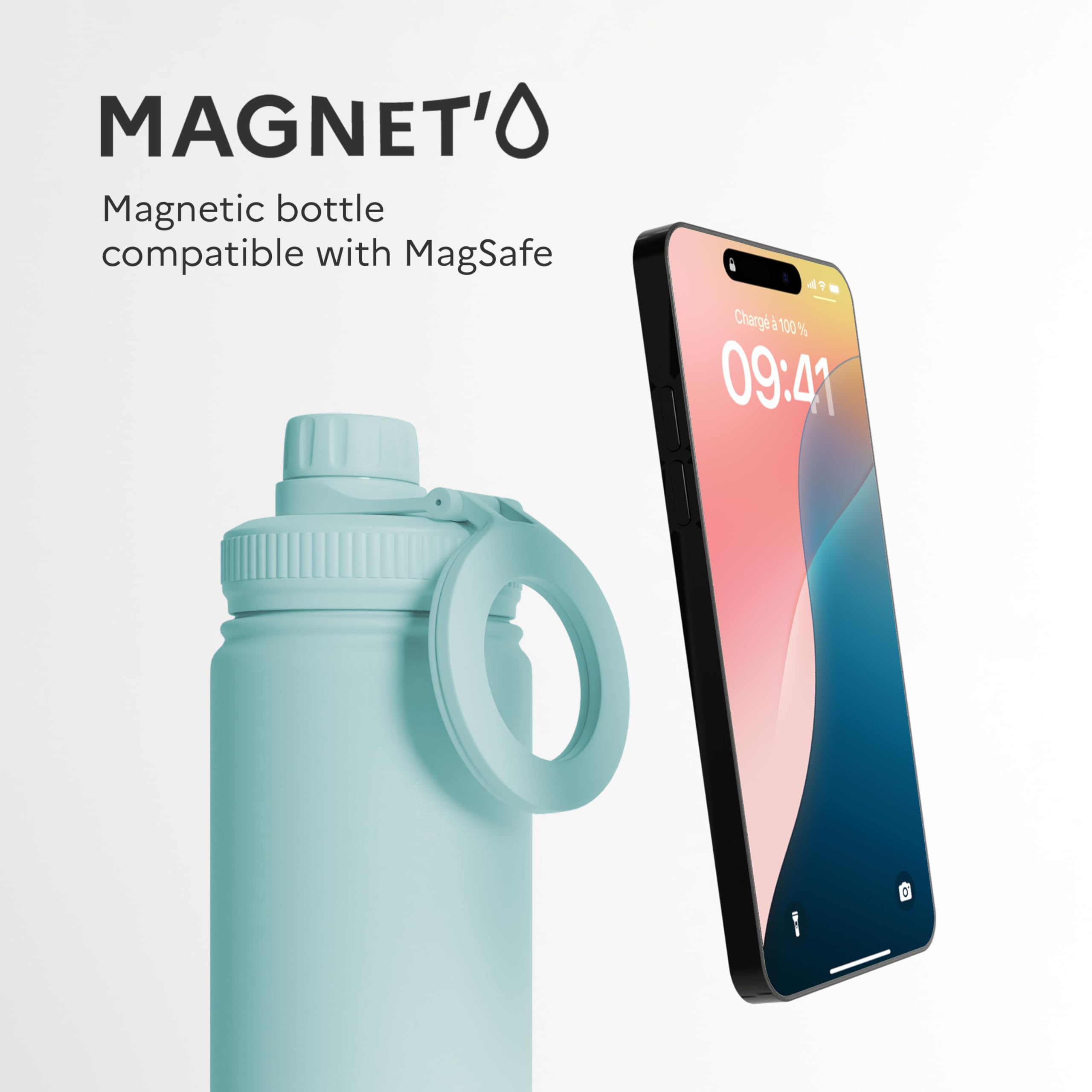 Well & Body Magnet’O Magnetic Bottle 750mL, Blue, 751 ml - Image 2