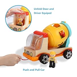 TOP BRIGHT Wooden Shape Sorter Toys for Toddlers Learning Sort and Match for 2 Year Old