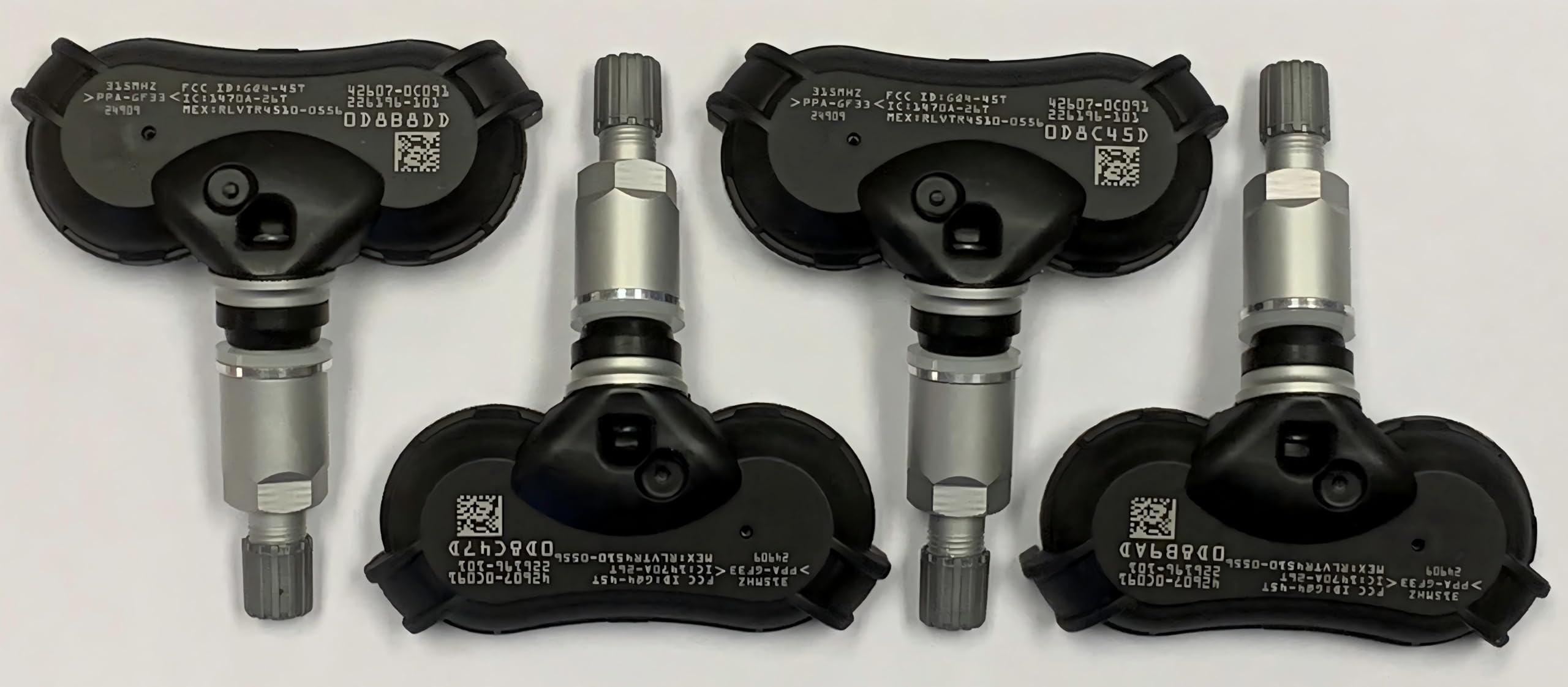 4x TPMS Tire Pressure Sensors For 2018-2019 Ford F-150 – Part #GL3T-1A180-GA, 315MHz, Black, 1-Year Warranty