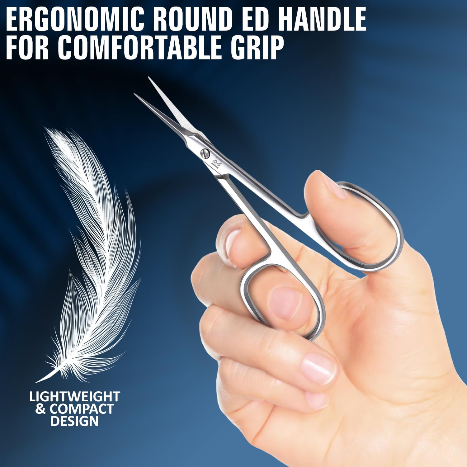 Cuticle Scissors Fine Small Extra Sharp Straight Blades Nail Scissors for Stainless Steel Sharp Pointed tip for Grooming Manicure & Pedicure for Eyebrow & Facial Hair Trimming Eyebrow Scissors.