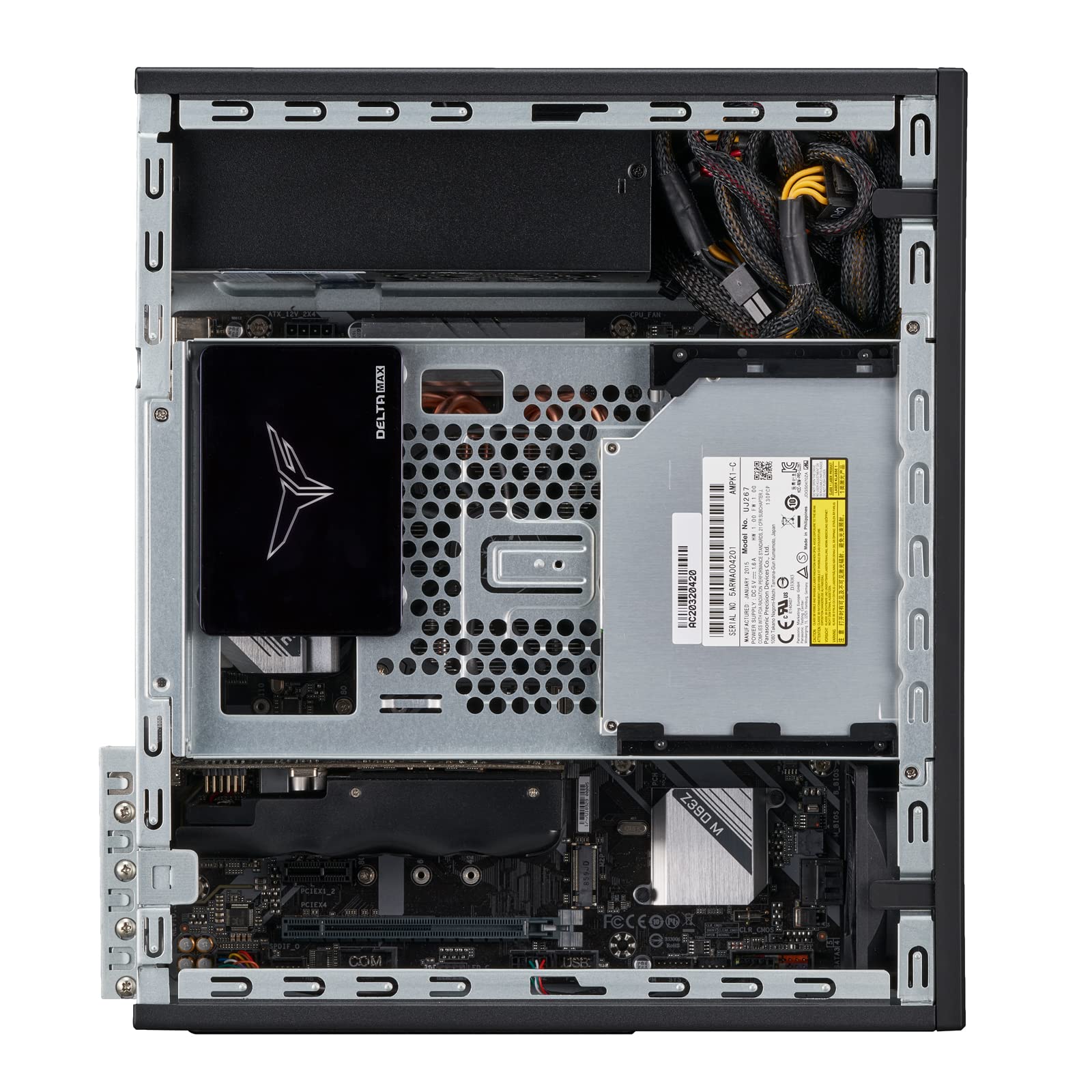 Silverstone SST-ML11B - Milo Boîtier Micro-ATX Mince et Compact, Prend en Charge Les Blocs d’Alimentation de Format TFX