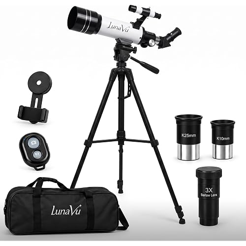 Telescope, 70mm Aperture 400mm AZ Mount Astronomical Refractor for Adults