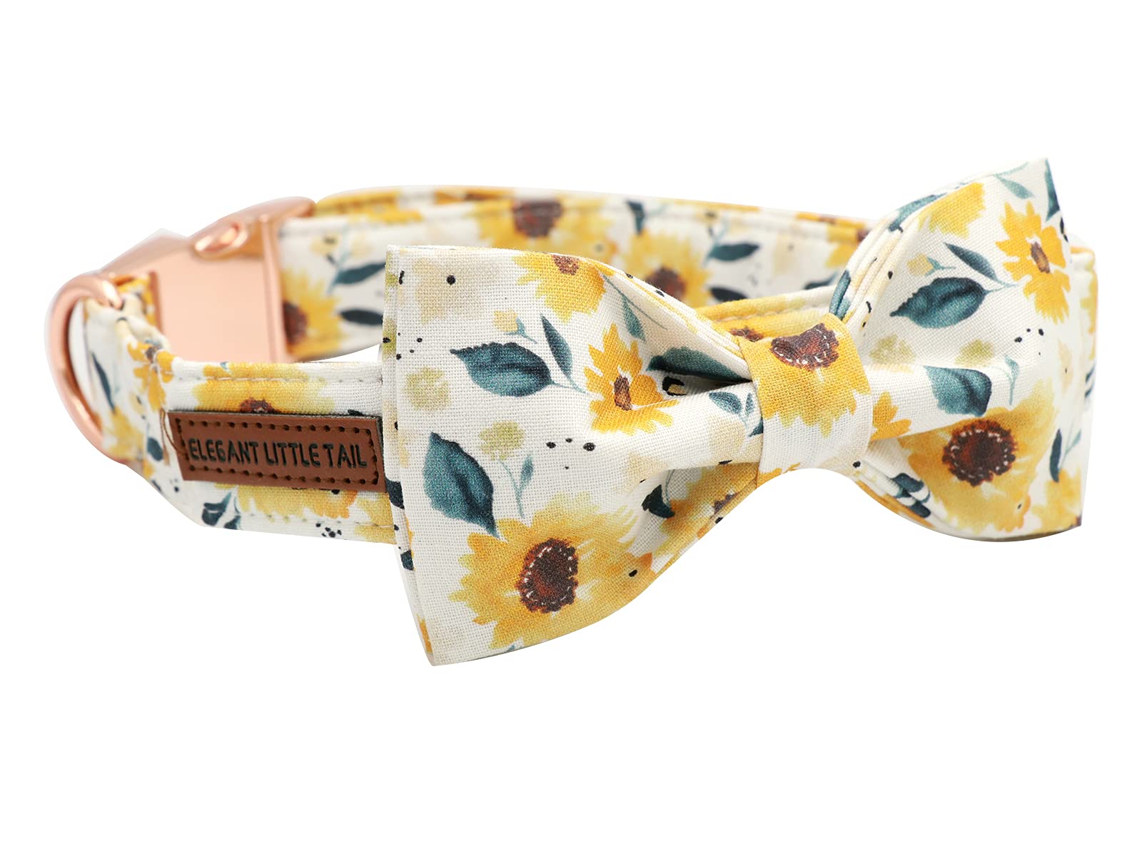Elegant Little Tail Hundehalsband Mit Blume – Verstellbar, Baumwolle – Für XS Bis L Hunde (z.B. 25,4–40,6 Cm)