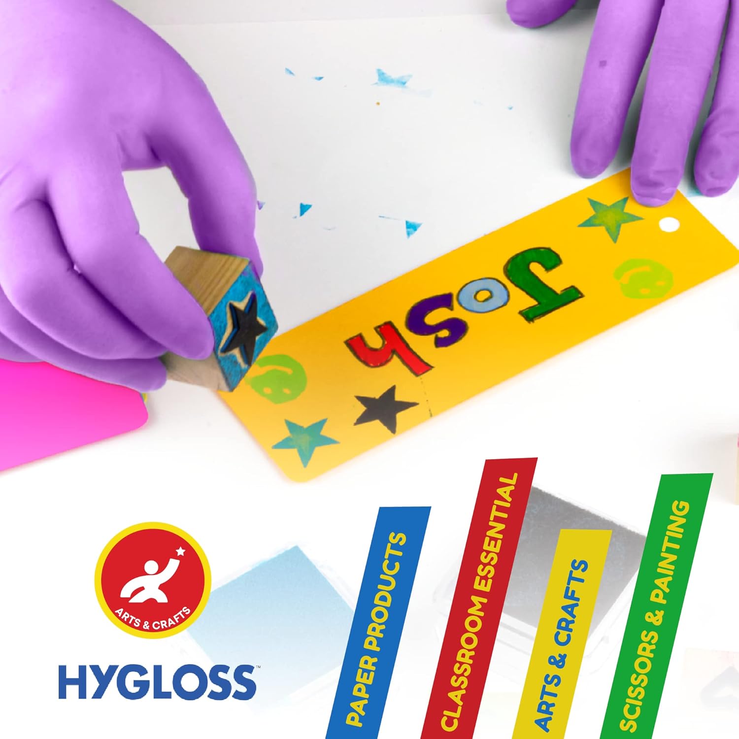 Hygloss Colored Nitrile Gloves – 100 Gloves Disposable (Latex-Free) for Cleaning, Baking, Gardening, Dishwashing, 5 Assorted Colors, Adult Size (1 Box of 100 Gloves)