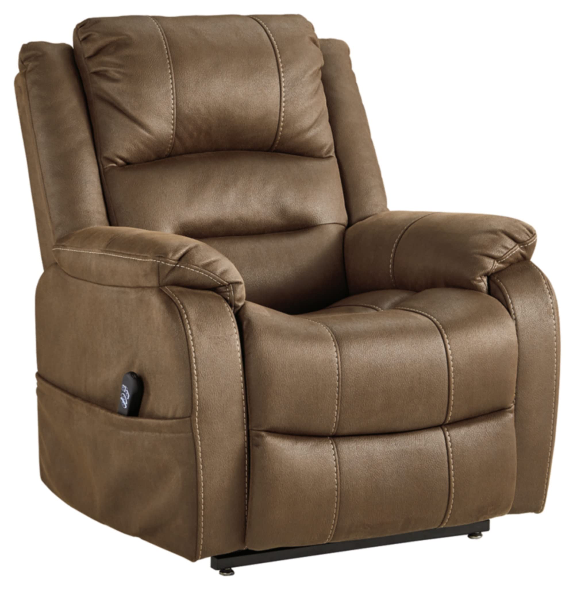 Signature Design by Ashley Whitehill Faux Leather Power Lift Recliner, Brown