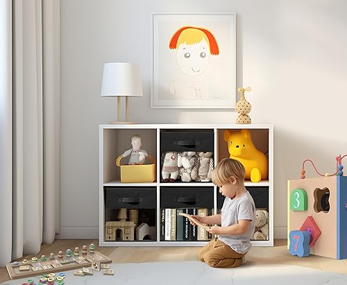 Miniatura 10 de DECOMOMO Contenedores de almacenamiento en cubos, cubos de almacenamiento de 11 pulgadas con ventana transparente, contenedor de almacenamiento de