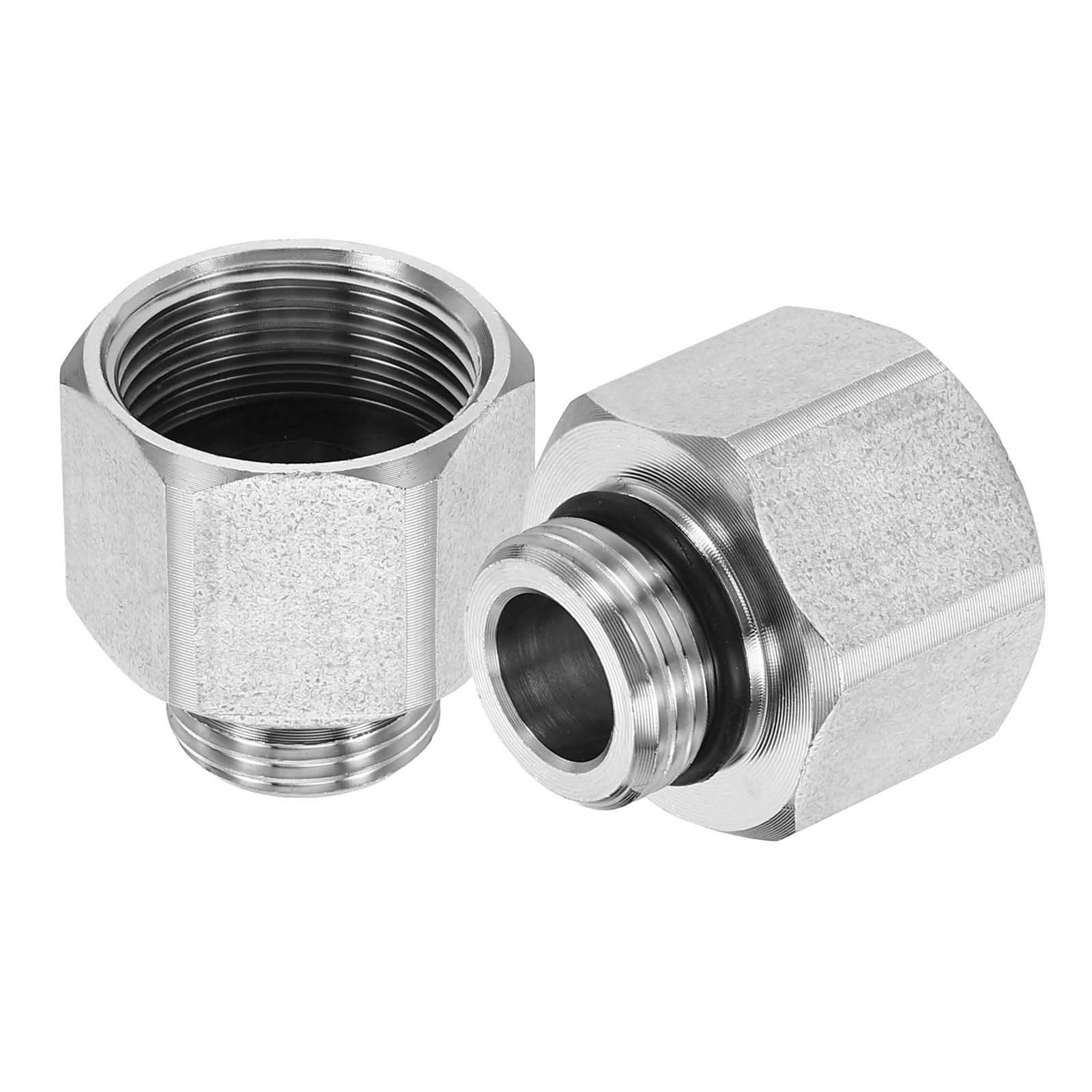 sourcing map 2Pcs Pressure Washer Adapter, G3/8" Male to M22 Female Connect Fittings Stainless Steel Swivel Adapter for Pressure Power Washers Hose