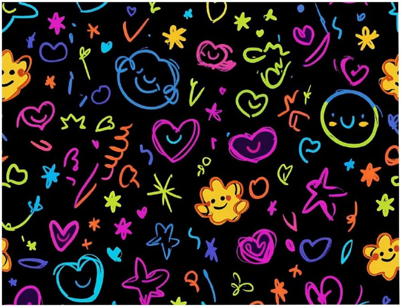 Cute Y2K Graffiti Printed Diamond 5D Painting Kits DIY Full Drill Crafts for Home Wall Decor 16x20 Inch White Wood 50 * 40cm