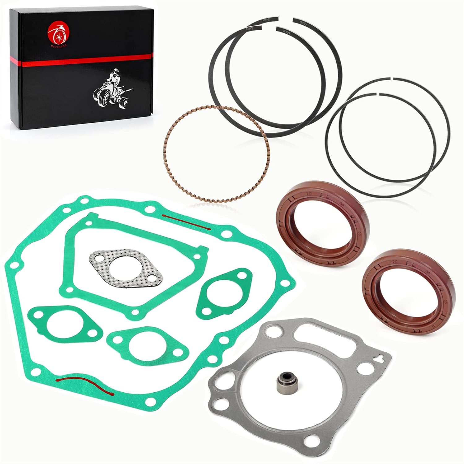 357cc Engine Rings GASKETS Seals Rebuild KIT STD Compatible with Yamaha Pro Hauler 700 1000 YXP700A YXP1000A G21 G22 G23 G27 G28 YDR-A YTF-1 YTF-2 DR2A 2001-2025 JR7-11610-00-00