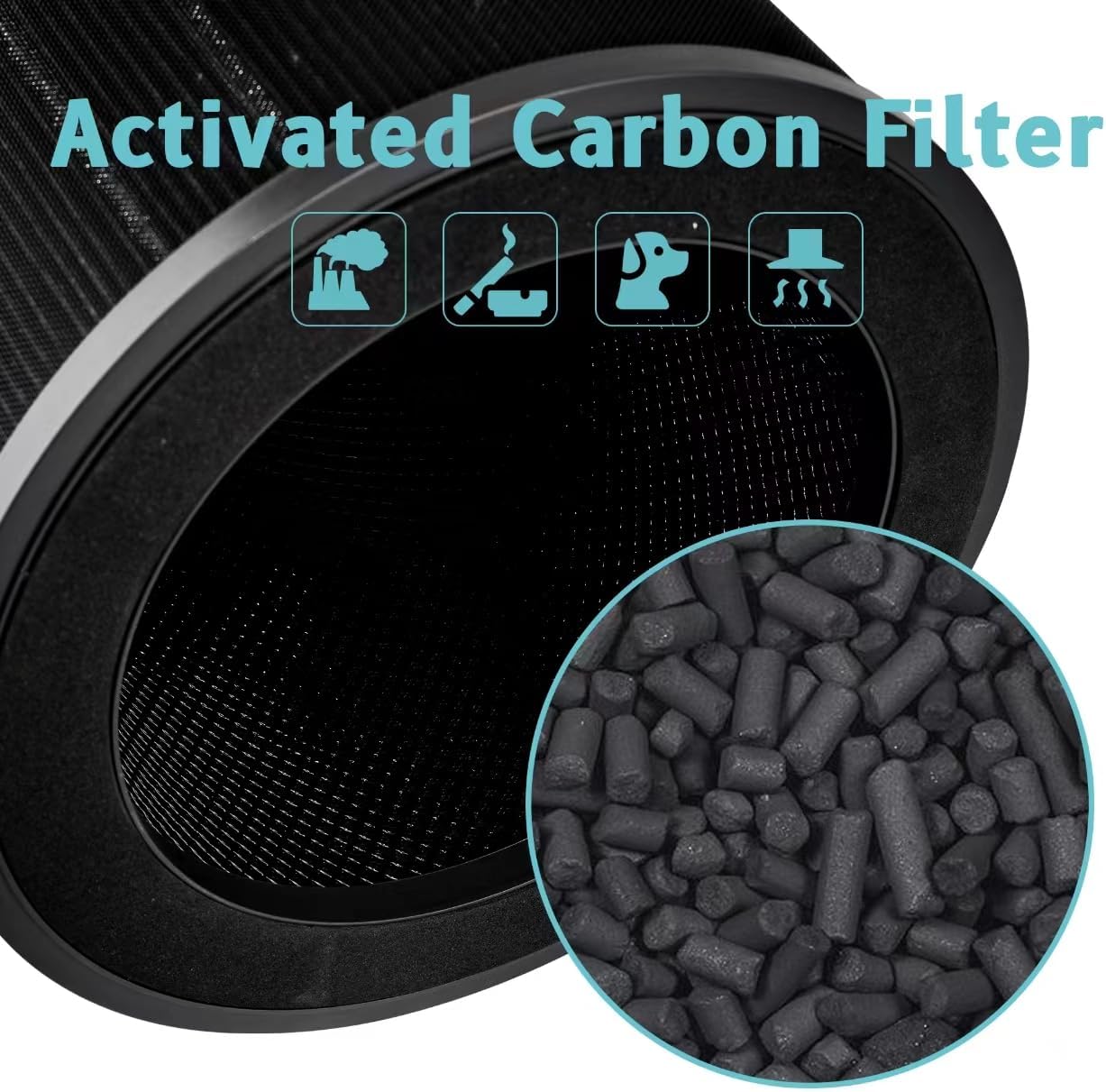 Replacement Filter Compatible with WYZE Smart Air Purifier, Premium Filter with Activated Carbon, 2 Count - Image 7