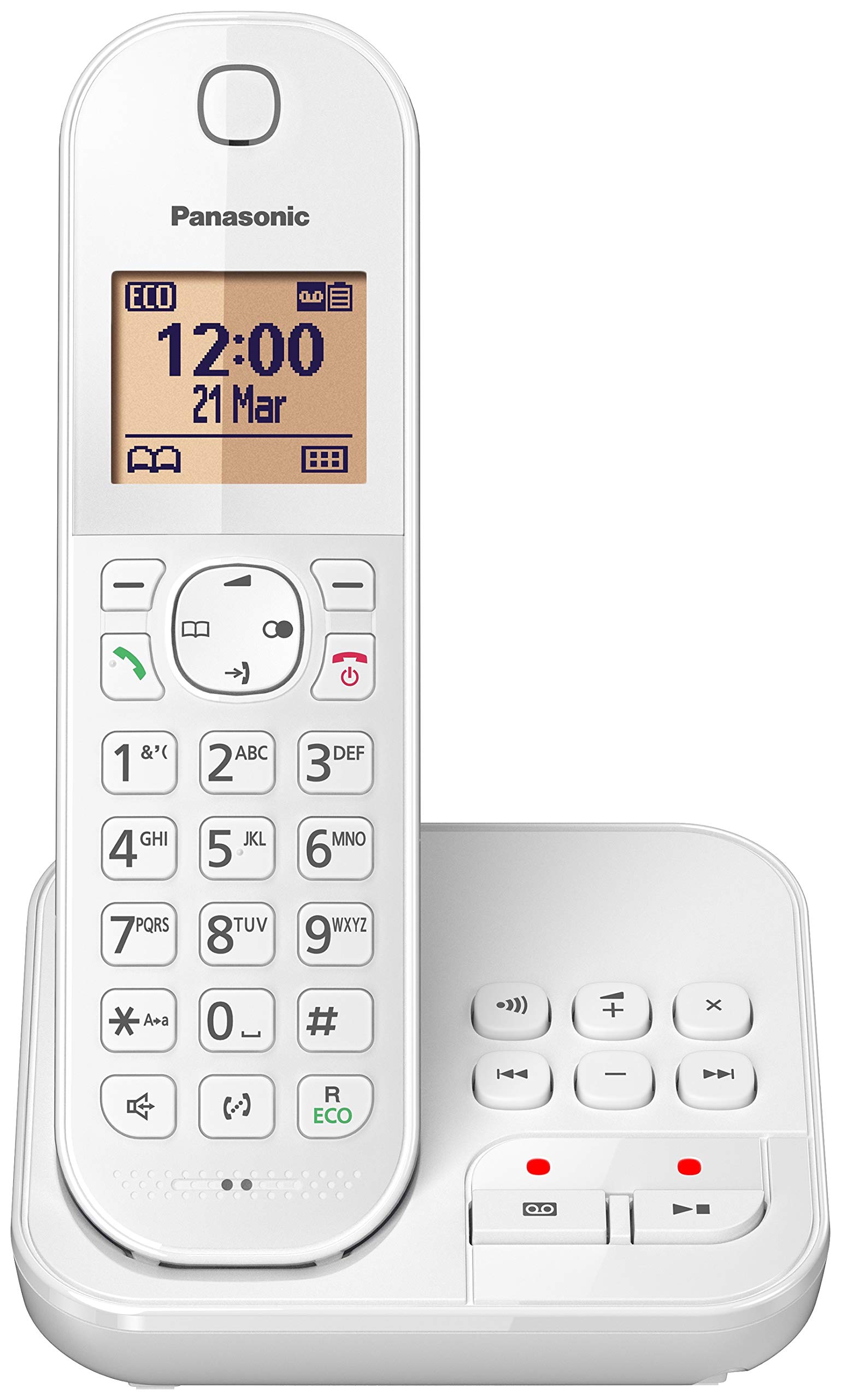 Panasonic KX-TGC 420GW schnurloses Telefon mit Anrufbeantworter Weiß