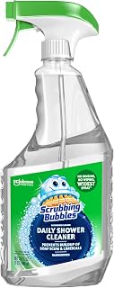 Scrubbing Bubbles Daily Shower Cleaner Spray, Rainshower Scent 32oz - Prevents Soap Scum, Mold, Mildew, No Rinse or Scrub