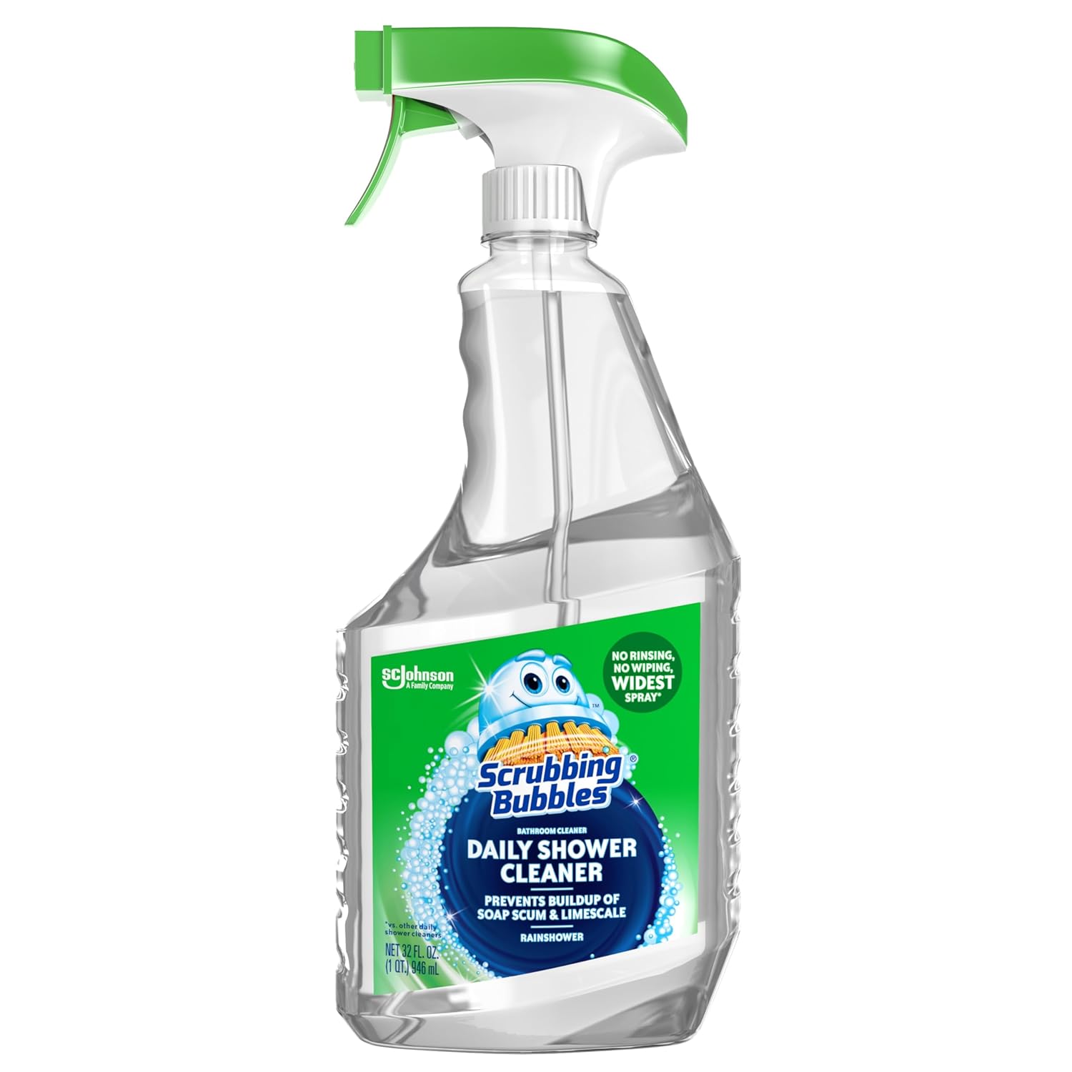 Scrubbing Bubbles Daily Shower and Cleaner Spray Removes Mildew Mold and Soap Scum on Showers Bathroom Floors Tiles
