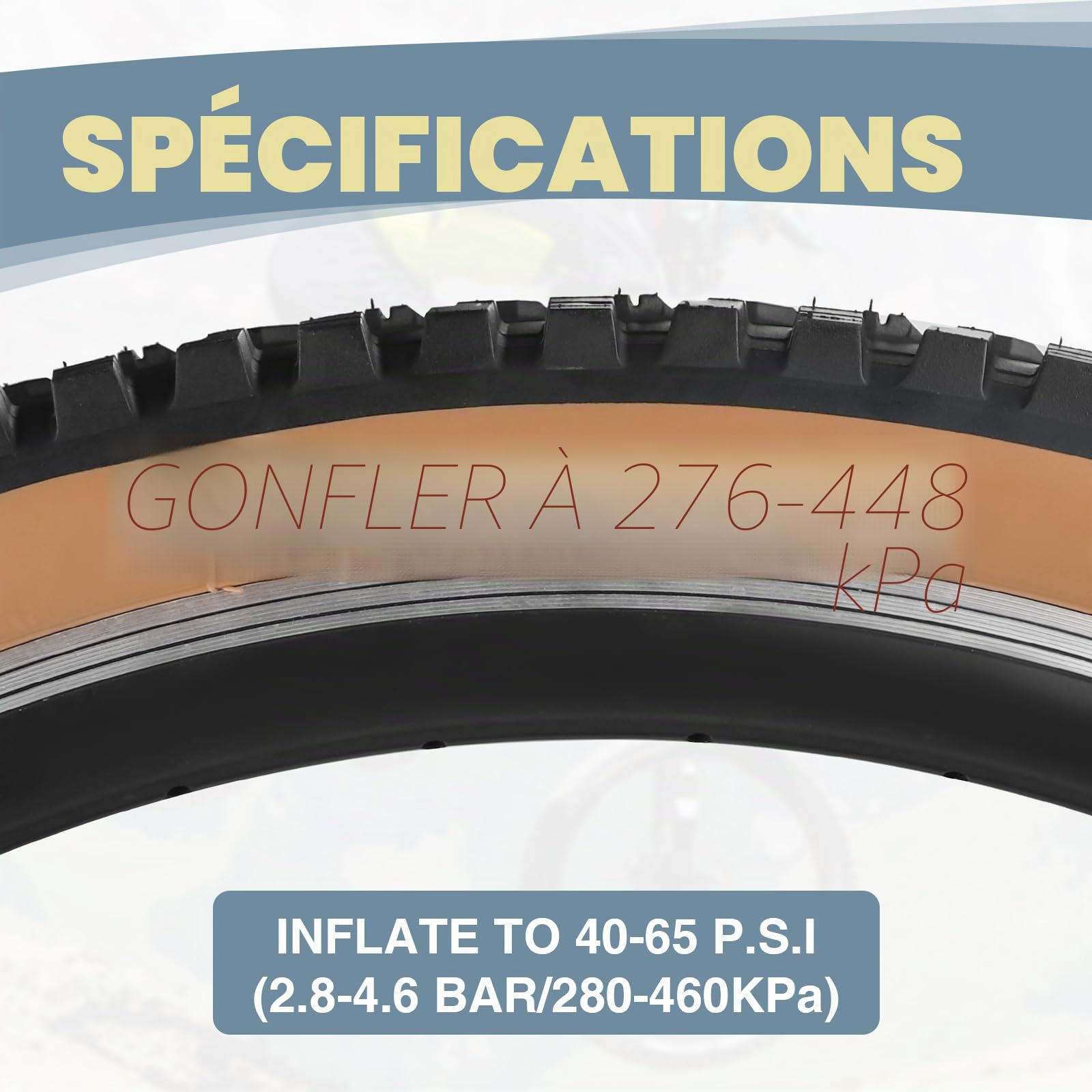 26/27,5/29 x 2,3 cm VTT Allround Pneu de vélo vélo 30TPI Couverture 2 x pneus + 2 x chambres à air + 2 x démonte-pneus