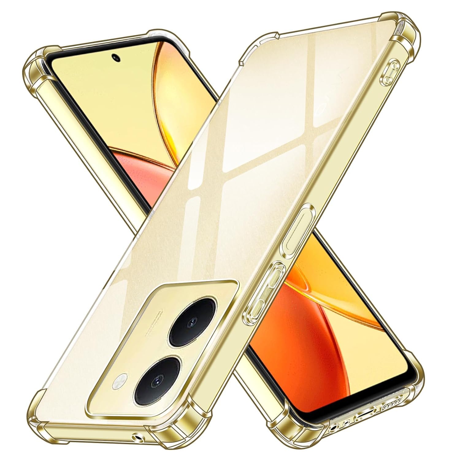 Gorilion Transparent Crystal Clear Back Cover for [ Vivo Y200 Pro 5G ] Back Cover | Shockproof Soft TPU Case - Transparent (B0D6N1K5K3) Amazon Price History, Amazon Price Tracker