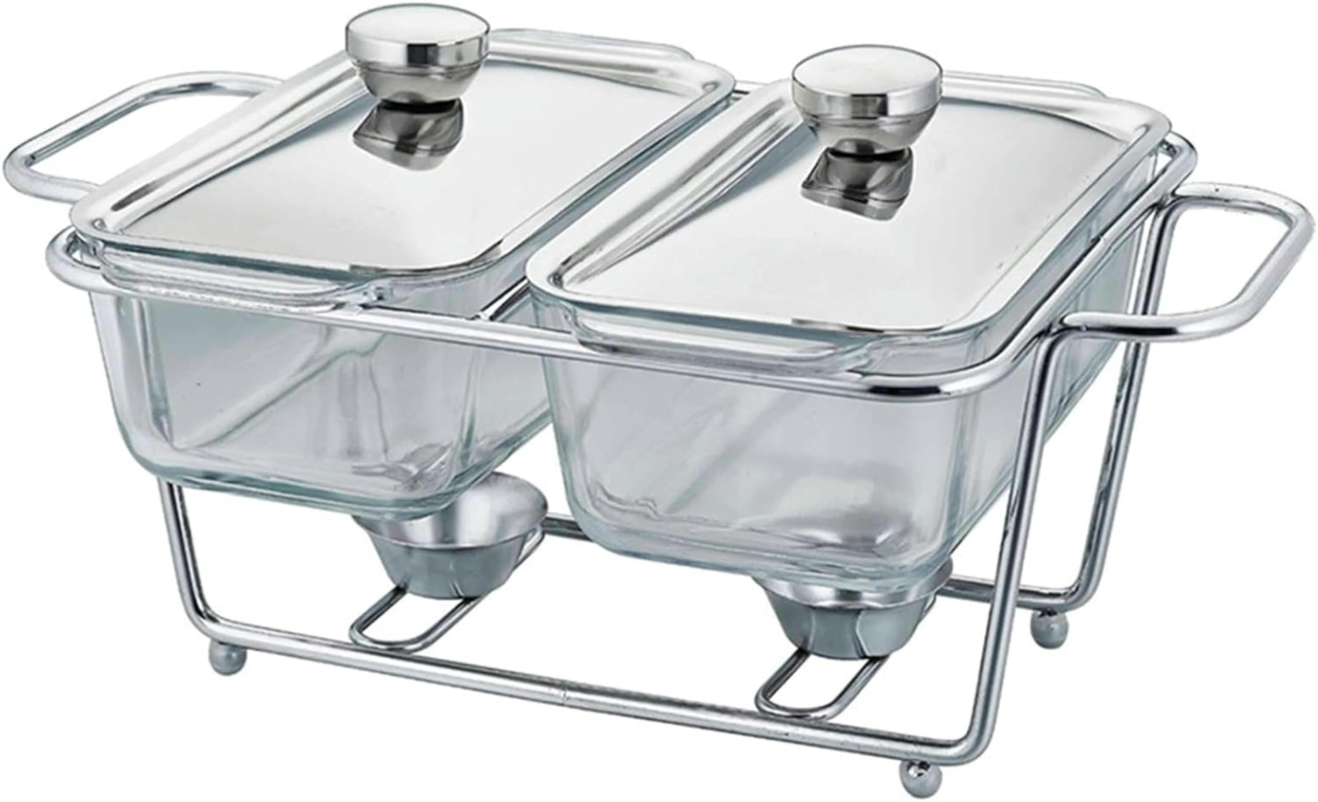 Hadecoll Size_name Chafing Dish 1.3L Chafer Dishes Buffet Set, Full Size Stainless Steel Rectangular Buffet Warmers For Weddingpartiesbanquetcatering,-2.6L