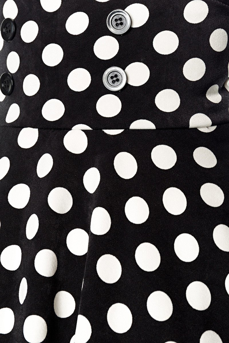 Belsira Tellerrock Frauen Mittellanger Rock schwarz Rockabilly