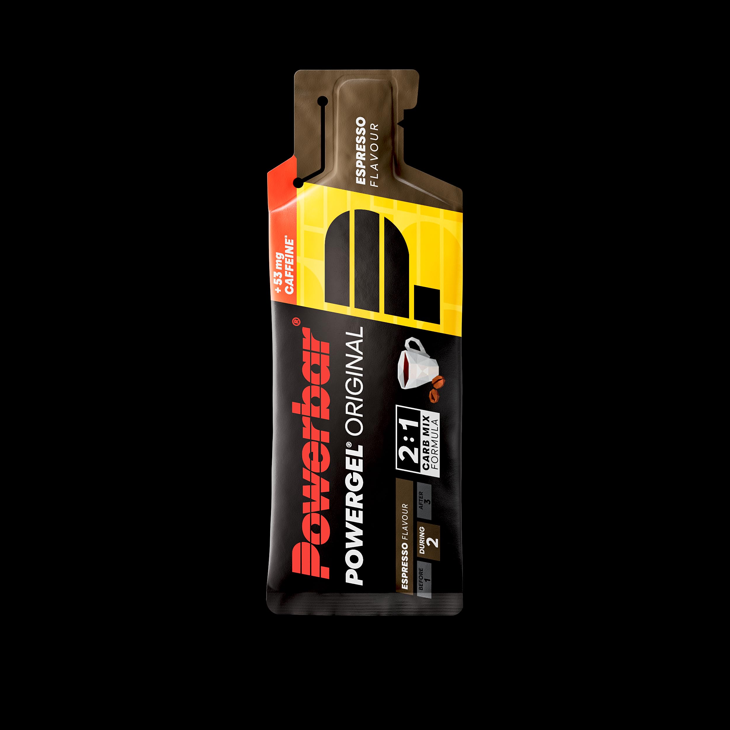 Powerbar PowerGel Original Espresso 24x41g - High Carb Energy Gel + Magnesio e Sodio + 53mg Cafeína